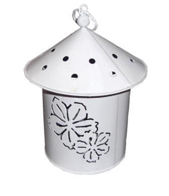 White Mini Metal Tea Light Lantern